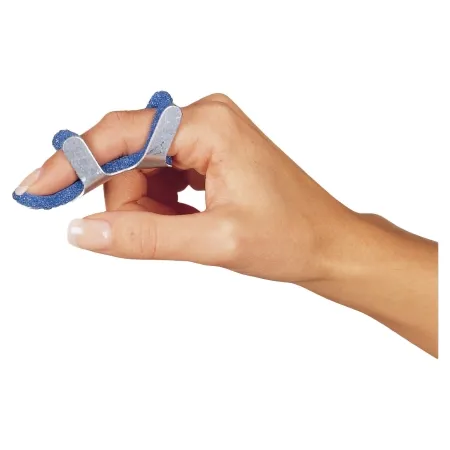 DeRoyal - 9110-02 - Finger Splint Deroyal Adult Medium Bendable Prong Closure Left Or Right Hand Silver
