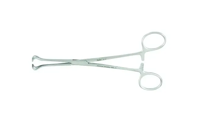 Integra Lifesciences - Miltex - 16-44 - Tissue Forceps Miltex Babcock 6-1/4 Inch Length Or Grade German Stainless Steel Nonsterile Ratchet Lock Finger Ring Handle Straight 9 Mm Wide Fenestrated Triangular Jaws