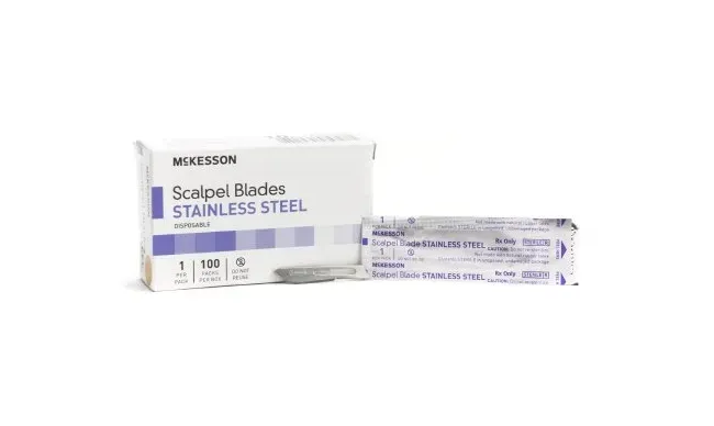 McKesson - 16-63610 - Brand Surgical Blade Brand Stainless Steel No. 10 Sterile Disposable Individually Wrapped