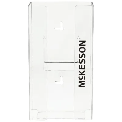 Mckesson - 16-6534 - McKesson Glove Box Holder McKesson Horizontal or Vertical Mounted 1 Box Capacity Clear 4 X 5 1/2 X 10 Inch Plastic