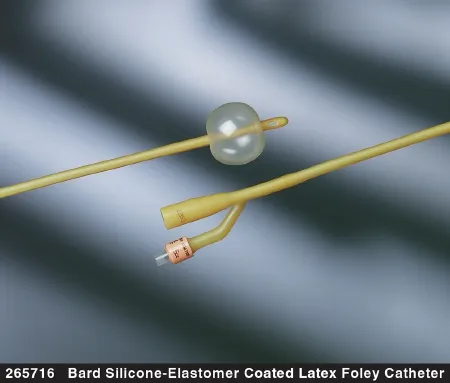 Bard Rochester - Bard - 265714 -  Foley Catheter  2 way Standard Tip 5 Cc Balloon 14 Fr. Silicone Coated Latex