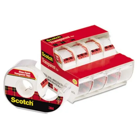 Scotch - Mmm-4184 - Transparent Tape In Handheld Dispenser, 1 Core, 0.75 X 70.83 Ft, Transparent, 4/Pack