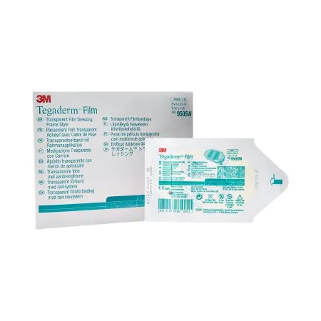 3M - 3M Tegaderm - 9505W - Transparent Film Dressing 3M Tegaderm 2-3/8 X 2-3/4 Inch Frame Style Delivery Rectangle Sterile
