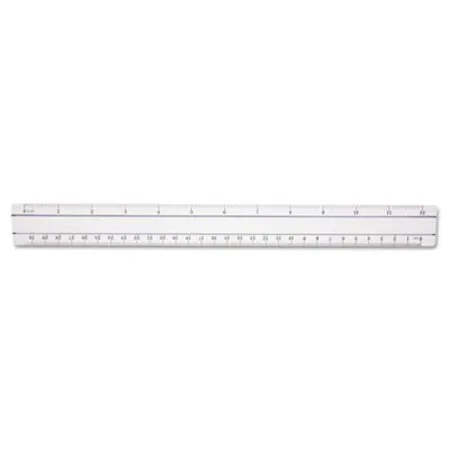 Westcott - ACM-15571 - 12 Magnifying Ruler, Standard/metric, Plastic, Clear