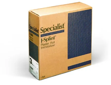 Bsn Medical - Specialist J-Splint - 7333 - Padded Plaster Bandage Specialist J-Splint 3 Inch X 20 Foot Foam / Plaster Of Paris / Stockinette White
