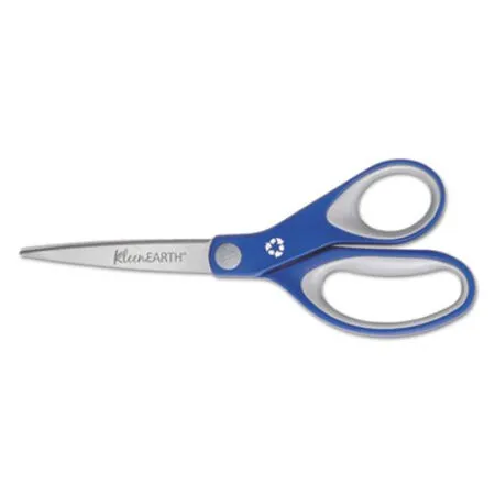 Westcott - ACM-15554 - Kleenearth Soft Handle Scissors, 8 Long, 3.25 Cut Length, Blue/gray Straight Handle