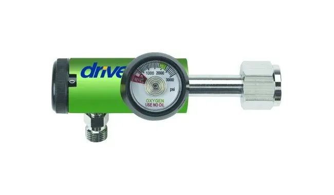 Drive Medical - drive - 18304GN - Drive Oxygen Regulator Click Style 0 - 15 LPM DISS Outlet CGA-540