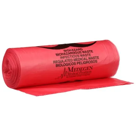 McKesson - 03-4401 - Infectious Waste Bag McKesson 30 to 33 gal. Red Bag Polymer Film 33 X 40 Inch