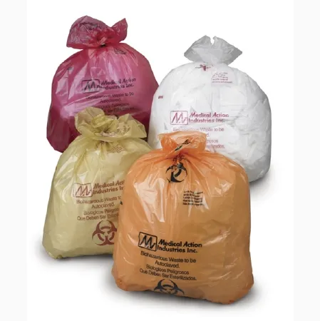 Medegen Medical Products - 854 - Biohazard Waste Bag Medegen Medical Products 12 To 14 Gal. Clear Bag Polypropylene 25 X 30 Inch