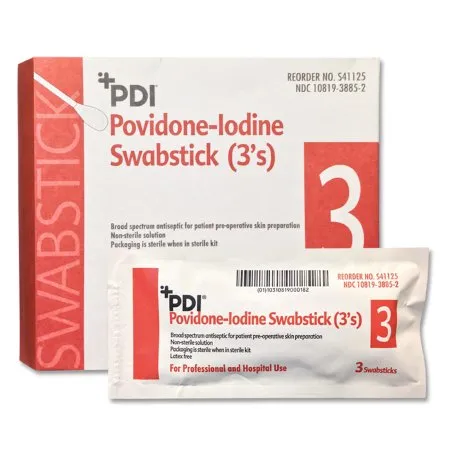 Professional Disposables - S41125 - Povidine Iodine Swabsticks