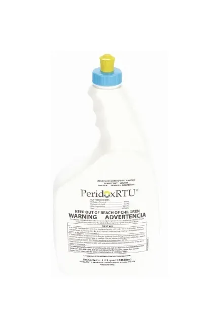 Fisher Scientific - PeridoxRTU - 19084205 - Peridoxrtu Surface Disinfectant Cleaner Peroxide Based Manual Pour Liquid 32 Oz. Bottle Vinegar Scent Sterile