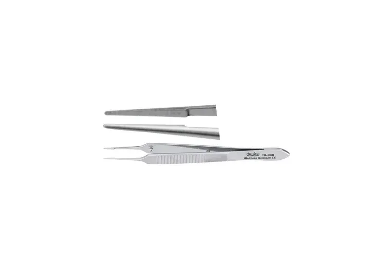 Integra Lifesciences - Miltex - 18-948 - Suture Forceps Miltex Mcpherson 3-1/2 Inch Length Or Grade German Stainless Steel Nonsterile Nonlocking Thumb Handle Straight Smooth Tip