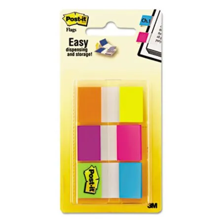 Post-it Flags - MMM-680EGALT - Page Flags In Portable Dispenser, Assorted Brights, 60 Flags/pack