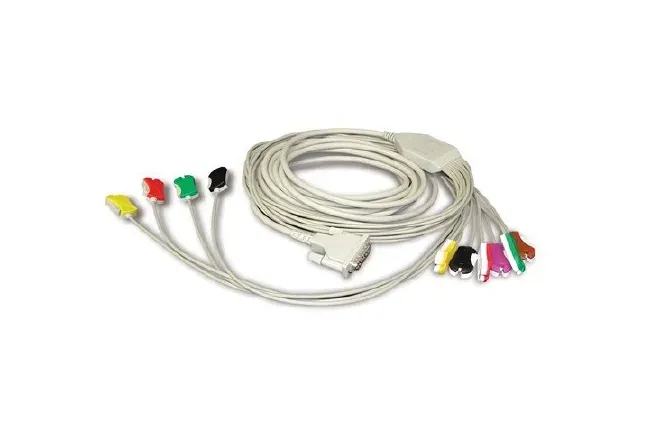 Schiller Americas - 2.400116S - Stress Patient Cable, Schiller, 10-Lead with Clip Type Plugs, AHA, AT-110, AT-102, AT-10 Plus, AT-10, AT-60, CS-200, CS-100 & AT-104 (Not Available for Sale into Canada)  (DROP SHIP ONLY)