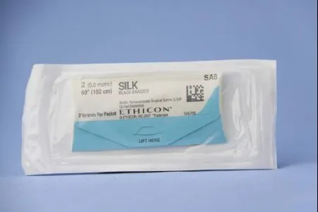 J & J Healthcare Systems - Perma - Hand SUTUPAK - SA8H - Nonabsorbable Suture Without Needle Perma - Hand Sutupak Silk Braided Size 2