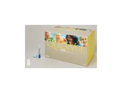 Quidel Corporation - 20204 - QuickVue iFOB 40 Specimen Collection Kit, Includes: 40 Collection Kits Each Containing 1 Collection Tube with 2mL FOB Buffer, 1 Collection Paper with Adhesive, 1 Pouch, 1 Absorbent Sleeve, 1 Return Mail Box & 1 Patient Instruc