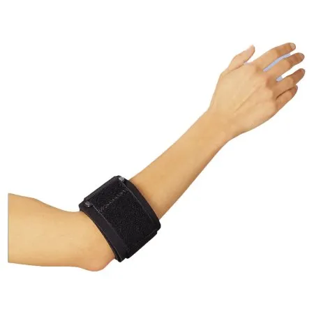 DeRoyal - NE7730-70 - Elbow Support Deroyal One Size Fits Most D-ring / Hook And Loop Strap Closure Tennis Elbow Strap Left Or Right Elbow 3 X 16 Inch Black