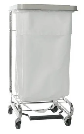McKesson - 03-159300 - Hamper Stand Mckesson Isolation Linen Rectangular Opening 30 To 33 Gal. Capacity Foot Pedal Self-closing Lid
