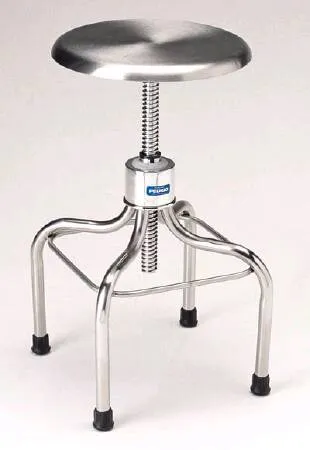 Pedigo Products - P-1037-SS - Exam Stool Backless Spinlift Height Adjustment Stainless Steel