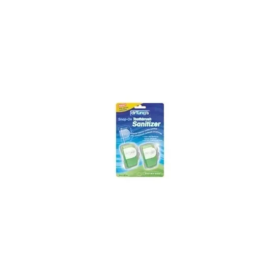 Dr. Tung's - 218559 - Oral Care Snap-On Toothbrush Sanitizer, Assorted Flavors (Fresh Mint or Lemon Fresh) 2 count with 2 refills