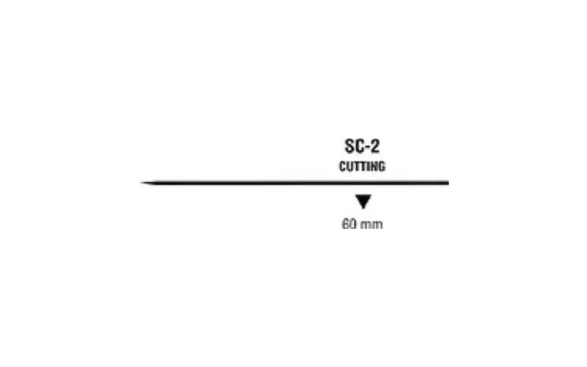 Covidien - Monosof~Dermalon - SN-626 - Nonabsorbable Suture With Needle Monosof~dermalon Nylon Sc-2 Straight Conventional Cutting Needle Size 4 - 0 Monofilament