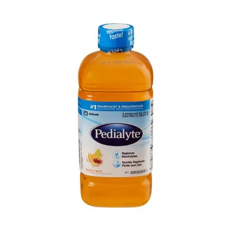 Abbott - Pedialyte Classic - 00365 - Oral Electrolyte Solution Pedialyte Classic Mixed Fruit Flavor 33.8 oz. Electrolyte