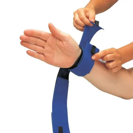 TIDI Products - 2750 - Posey  Stretcher Wrist Restraint One Size Fits Most Hook and Loop Closure 1-Strap Nylon Blue -US Only-