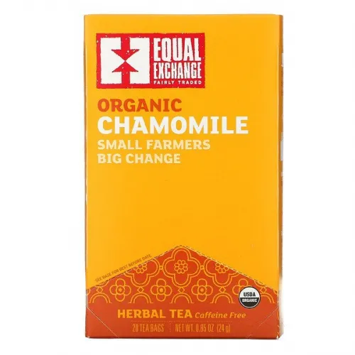 Equal Exchange - 224312 - Organic Teas C=Caffeine Chamomile Herbal Teas 20 tea bags
