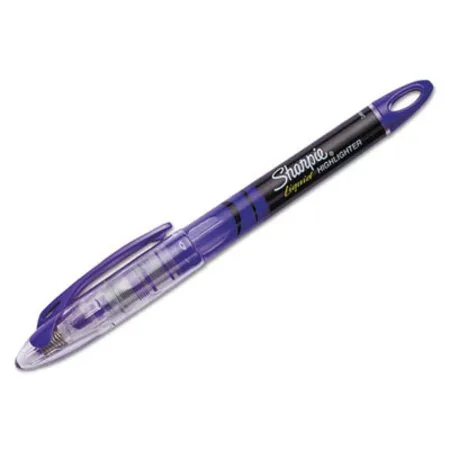 Sharpie - SAN-1754469 - Liquid Pen Style Highlighters, Fluorescent Purple Ink, Chisel Tip, Purple/black/clear Barrel, Dozen