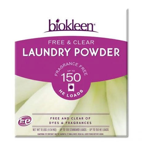 Biokleen - 227458 - Laundry Products Laundry Powder, Free & Clear 10 lbs. (150 HE loads)