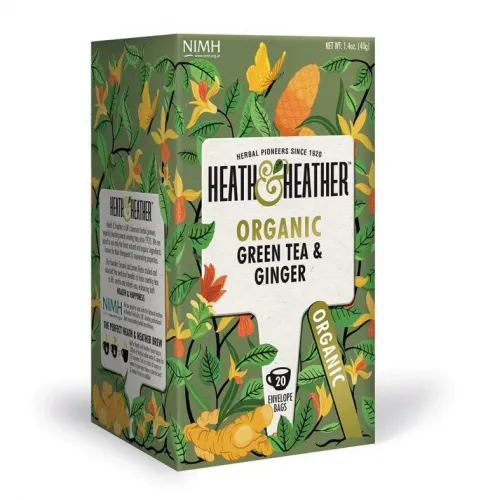Equal Exchange - 230000 - Organic Teas C=Caffeine Green Tea with Ginger Green Teas 20 tea bags
