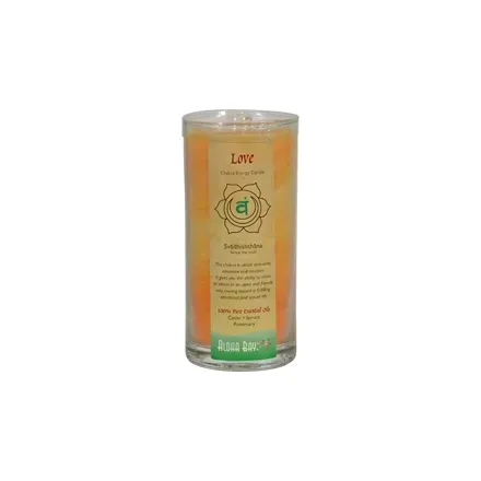 Aloha Bay - 232838 - Palm Wax Candles Love, Orange Chakra Energy Candle Jars