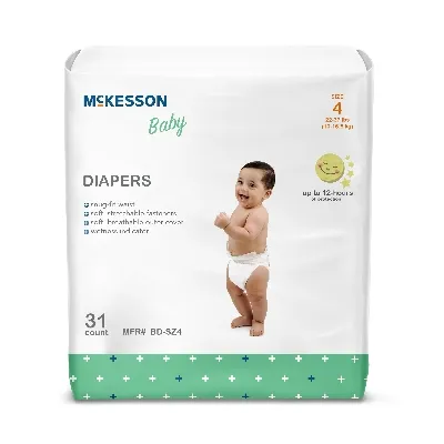 McKesson - From: BDSZ4 To: BDSZ7  Baby Diaper  Tab Closure Disposable