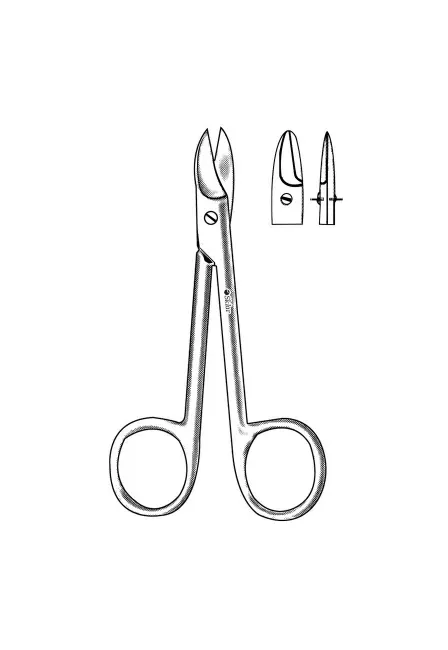 Sklar - 24-2332 - Dental Scissors Sklar Beebe 4 Inch Length Or Grade Stainless Steel Nonsterile Finger Ring Handle Straight Sharp Tip / Sharp Tip