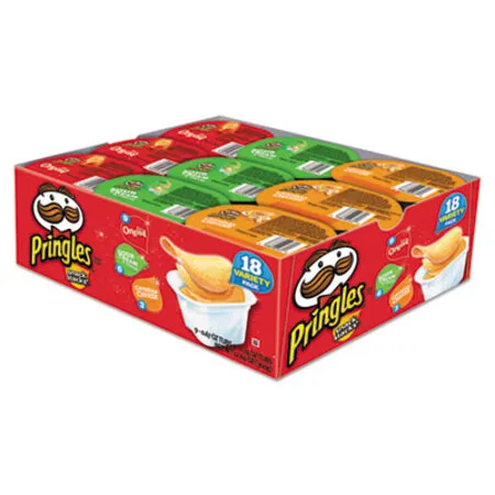 Pringles - KEB-18251 - Potato Chips, Variety Pack, 0.74 Oz Canister, 18/box