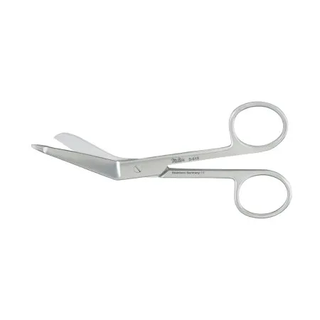 Integra Lifesciences - Miltex - 5-561 - Bandage Scissors Miltex Knowles 5-1/2 Inch Length Surgical Grade Stainless Steel NonSterile Finger Ring Handle Side Curved Blade Sharp Tip / Blunt Tip