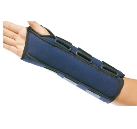 DJO - ProCare Universal - 79-87080 - Wrist / Forearm Brace ProCare Universal Aluminum / Flannelette / Nylon Left Hand Navy Blue One Size Fits Most
