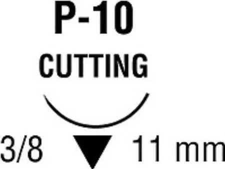 Covidien - Monosof~Dermalon - SN-1689 - Nonabsorbable Suture With Needle Monosof~dermalon Nylon P-10 3/8 Circle Precision Reverse Cutting Needle Size 6 - 0 Monofilament