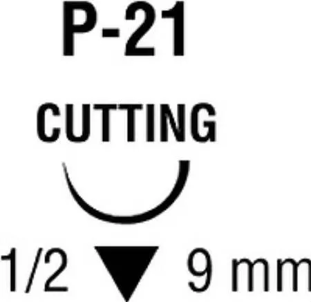 Covidien - Monosof~Dermalon - SN-1955 - Nonabsorbable Suture With Needle Monosof~dermalon Nylon Pc-13 3/8 Circle Conventional Cutting Needle Size 5 - 0 Monofilament