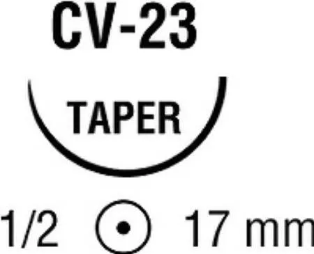 Covidien - Biosyn - UM-214 - Absorbable Suture With Needle Biosyn Polyester Cv-23 1/2 Circle Taper Point Needle Size 4 - 0 Monofilament