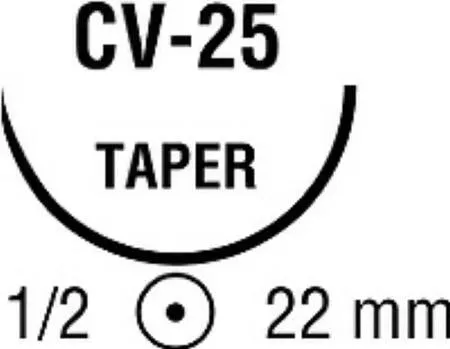 Covidien - Polysorb - Gl-182 - Absorbable Suture With Needle Polysorb Polyester Cv-25 1/2 Circle Taper Point Needle Size 3 - 0 Braided