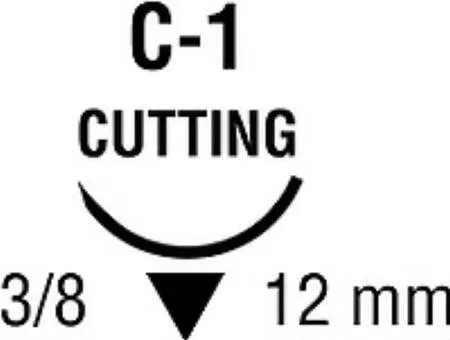 Covidien - Monosof~Dermalon - SN-667 - Nonabsorbable Suture With Needle Monosof~dermalon Nylon C-1 3/8 Circle Reverse Cutting Needle Size 6 - 0 Monofilament