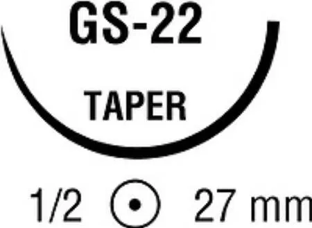 Covidien - Surgilon - 88861969-62 - Nonabsorbable Suture With Needle Surgilon Nylon Gs -22 1/2 Circle Taper Point Needle Size 0 Braided