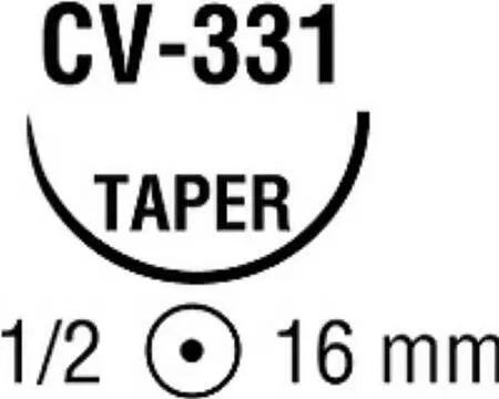 Covidien - Ti-Cron - 88863186-31 - Nonabsorbable Suture With Needle Ti-cron Polyester Cv-331 1/2 Circle Taper Point Needle Size 4 - 0 Braided