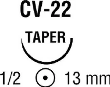 Covidien - Maxon - 8886621311 - Absorbable Suture With Needle Maxon Polyglyconate Cv-22 1/2 Circle Taper Point Needle Size 6 - 0 Monofilament