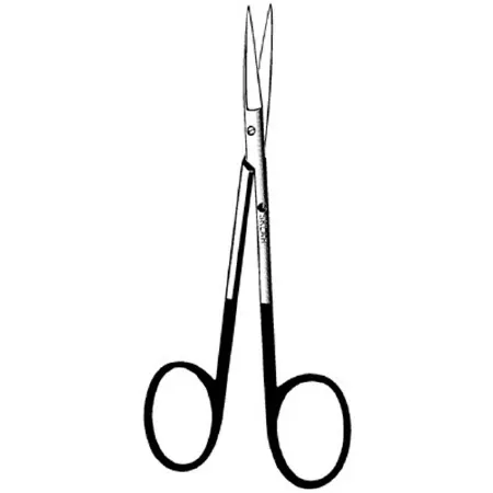 Sklar - 15-3352 - Iris Scissors Sklarhone 4-1/2 Inch Length Or Grade Stainless Steel Finger Ring Handle Straight Sharp Tip / Sharp Tip