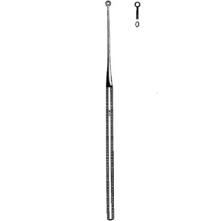 Sklar - 67-2515 - Ear Curette Sklar Buck 6-3/4 Inch Length Octagonal Handle Size 0 Tip Straight Sharp Fenestrated Round Tip