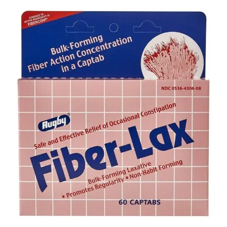 Major Pharmaceuticals - Fiber-Lax - 00536430608 - Laxative Fiber-Lax Tablet 60 per Bottle 500 mg Strength Calcium Polycarbophil