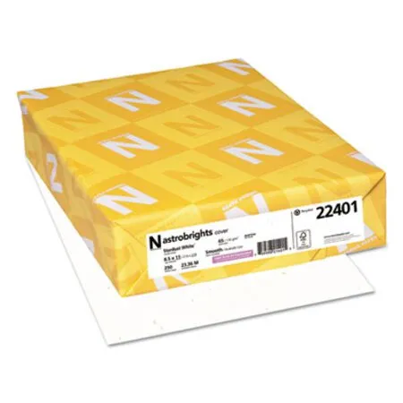 Astrobrights - WAU-22401 - Color Cardstock, 65 Lb Cover Weight, 8.5 X 11, Stardust Flecked White, 250/pack