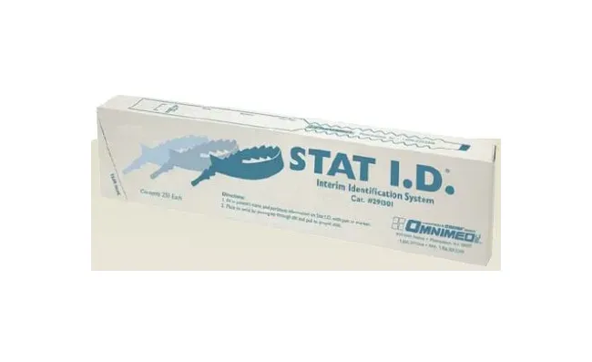 Omnimed - Stat I.D. - 291301 - Identification Wristband Stat I.D. Write On Band Adhesive Closure Without Legend